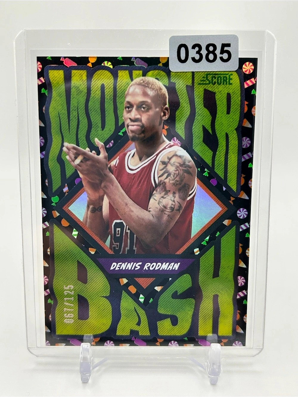 Dennis Rodman Monster Bash Candy Parallel 067/125 Panini 2026 Score-A-Treat 🍬